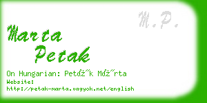 marta petak business card